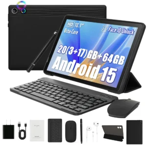 Tablette Tactile 10 Pouces Android 15 (20Go RAM + 64Go ROM)