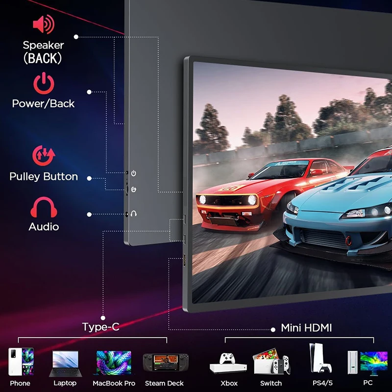 Moniteur Portable 16 Pouces 144Hz FHD+ – Image 4