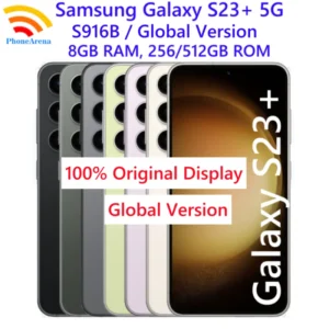 Samsung Galaxy S23+ S23 Plus 5G S916B S916B/DS Global Version 6.6" 8GB RAM 512GB ROM Snapdragon NFC Original Cell Phone
