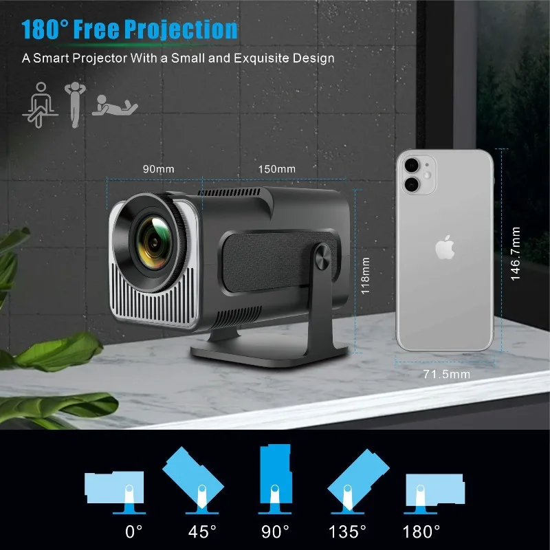 Projecteur Intelligent Portable HY320 MINI (4K / 1080P - Android - PTZ) – Image 15