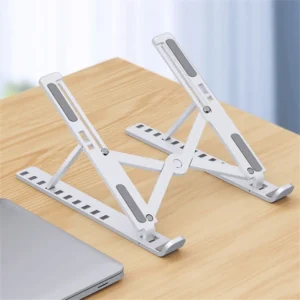 Support Pliable pour Ordinateur Portable - Support Ergonomique Ajustable en ABS - Refroidissement