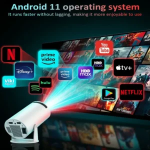 Mini Projecteur LED HY300 Ultra (2026) - HD 720P / 290 ANSI - Google Play - WiFi 6 & BT 5.4 - Cinéma à domicile