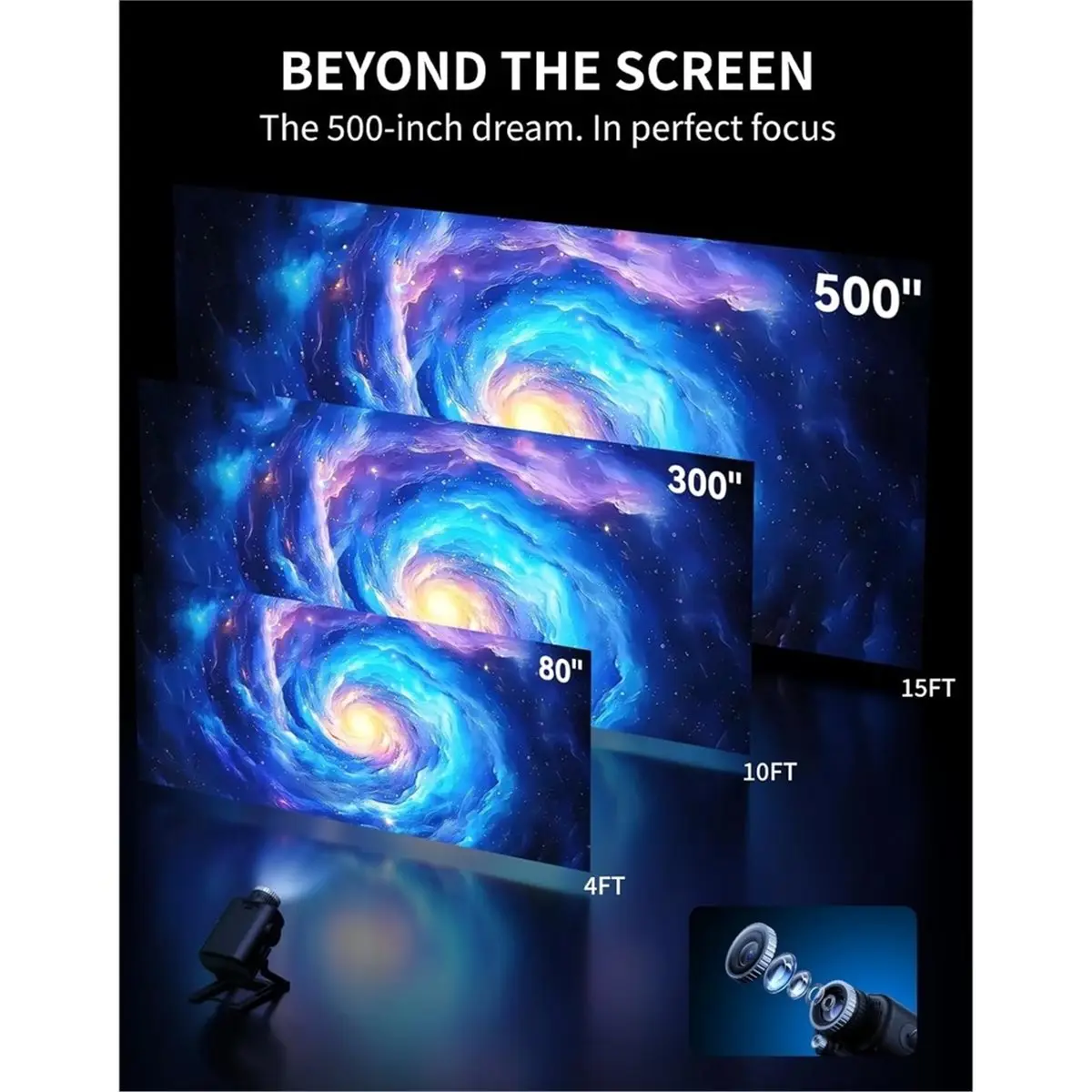 Projecteur Galaxie / Planétarium 60-en-1 avec Haut-parleur Bluetooth & Télécommande – Image 12